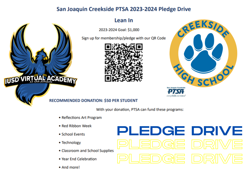 PTA Pledge Drive
