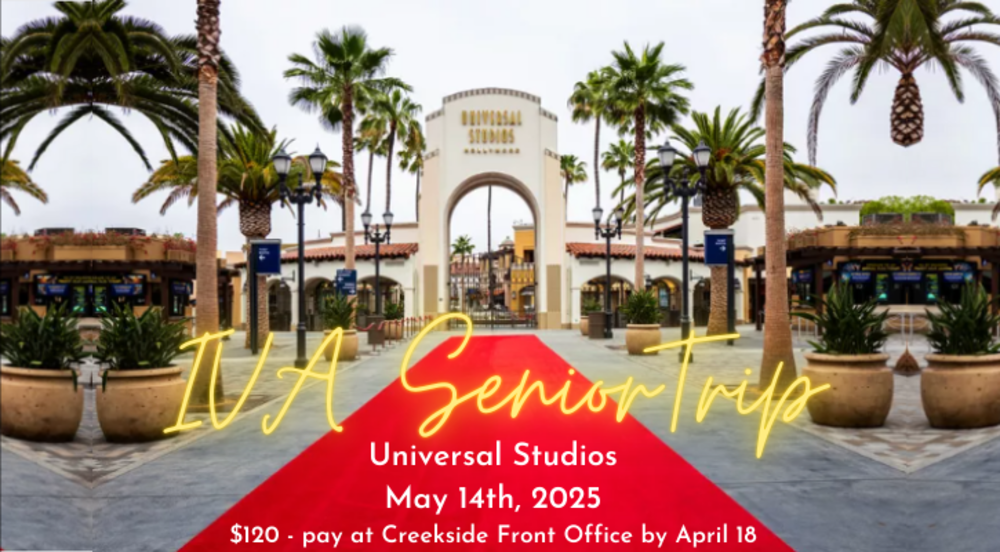 Universal Studios Flyer for Senior Trip