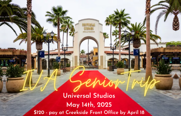 Universal Studios Flyer for Senior Trip