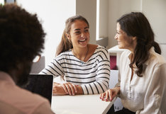 student talking